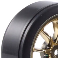 FASTRAX 1/10TH STREET WHEEL/ DRIFT TYRES 10-SPOKE GOLD