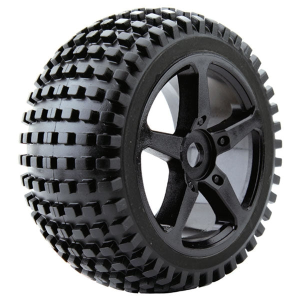 FASTRAX 1:8 TRUGGY ROCK MTDON 5-SPOKE BLACK 0 OFFSET(PR)