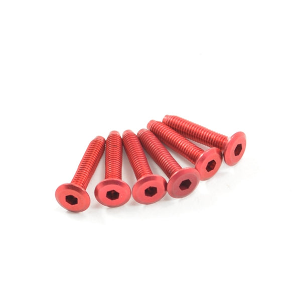 M3 X 15MM CSK RED SCREWS (6)