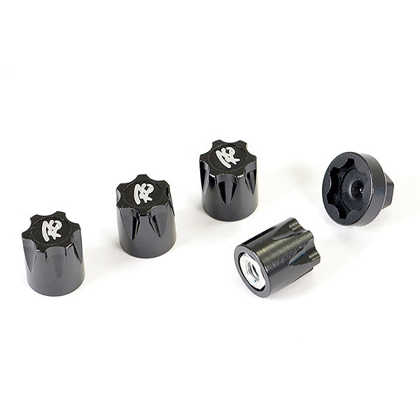 FASTRAX ANTIDUST ALUMNIUM M4 WHEEL NUT COVERS (4PC) - BLACK