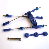 PRE-ASSEMBLED THROTTLE/BRAKE LINKAGE SET BLUE