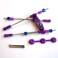 PRE-ASSEMBLED THROTTLE/BRAKE LINKAGE SET PURPLE