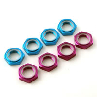 FASTRAX 17mm X 1.0 BLUE SERRATED WHEEL NUTS (4PCS)rc8