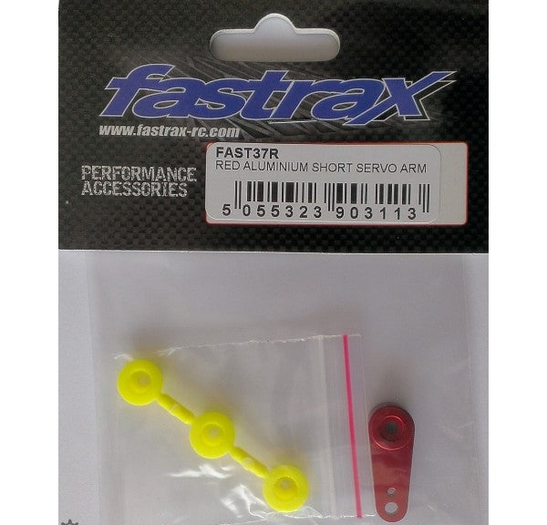 Fastrax Red Aluminium Short Servo Arm FAST37R