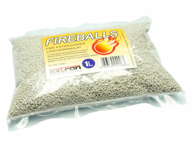 FIREBALLS Fire Extinguishing Pearls for Lithium batteries / 1 liter