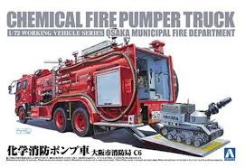 CHEMICAL FIRE PUMPER TRUCK & SELF PROPELLED WATER CANNON