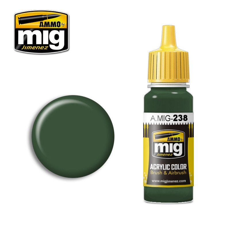 Ammo Mig Jimenez Acrylic 17ml Paint FS 34092 MEDIUM GREEN