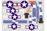 FMS P51B DALLAS DARLING DECAL SHEET