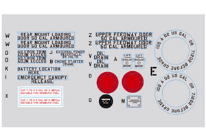 FMS P51B DETAILED DECAL SHEET