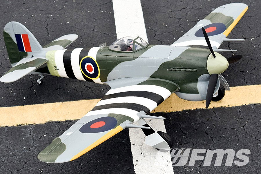 FMS 1100MM HAWKER TYPHOON ARTF W/O TX/RX/BATT - Scratch and Dent