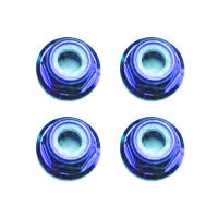 M3 BLUE FLANGED LOCKNUTS 4PCS