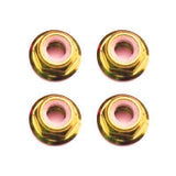 M3 GOLD FLANGED LOCKNUTS 4PCS