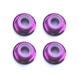 M3 PURPLE FLANGED LOCKNUTS 4PCS