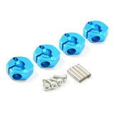 FASTRAX TAMIYA TT-02 ALUMINIUM12MM WHEEL HEXES (4)