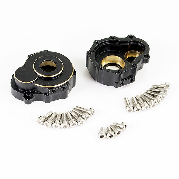 FASTRAX TRX-4 BRASS BK PORTALDRIVE HOUSING OUTER F/R (2)