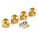 FASTRAX TRX-4 BRASS HEX WHEELHUB +3mm (4)