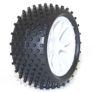 FTX VANTAGE REAR BUGGY TYRE MOUNTED ON WHEELS (PR) - WHITE