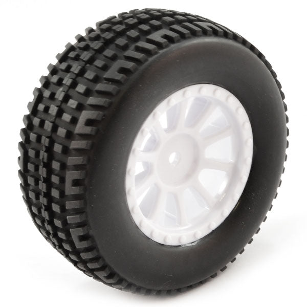 FTX HOOLIGAN RALLY WHEEL/TYRES(PR) WHITE