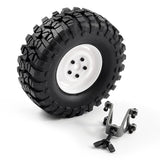 FTX OUTBACK SPARE TYRE MOUNT & TYRE/STEELLOOK LUG WHEEL WHITE