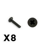 FTX OUTBACK MINI 3.0 ROUND HEA D SELF TAPPING SCREW 1.7X7 (8P