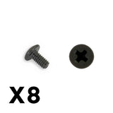 FTX OUTBACK MINI 3.0 BUTTON HE AD METRIC HEX SCREW 2X4 (8PC)