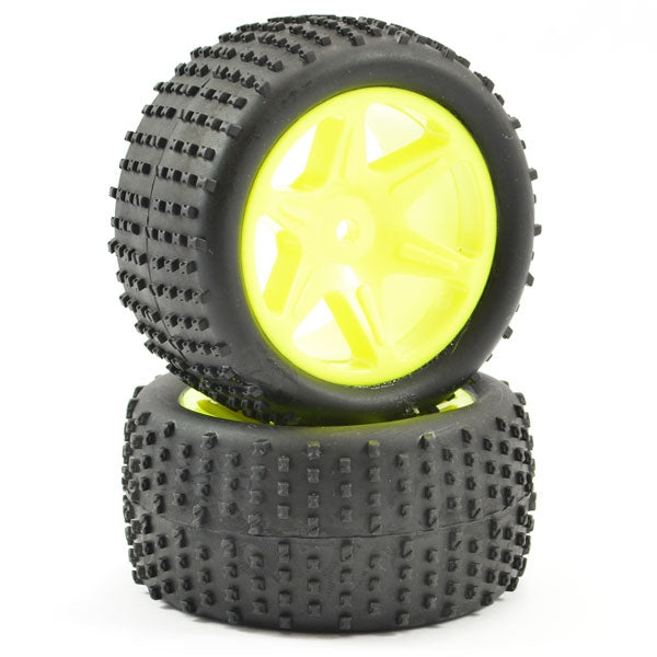 FTX COMET BUGGY REAR MOUNTEDTYRE & WHEEL YELLOW