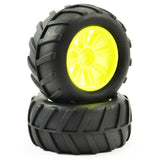 FTX COMET MONSTER REAR MOUNTEDTYRE & WHEEL YELLOW