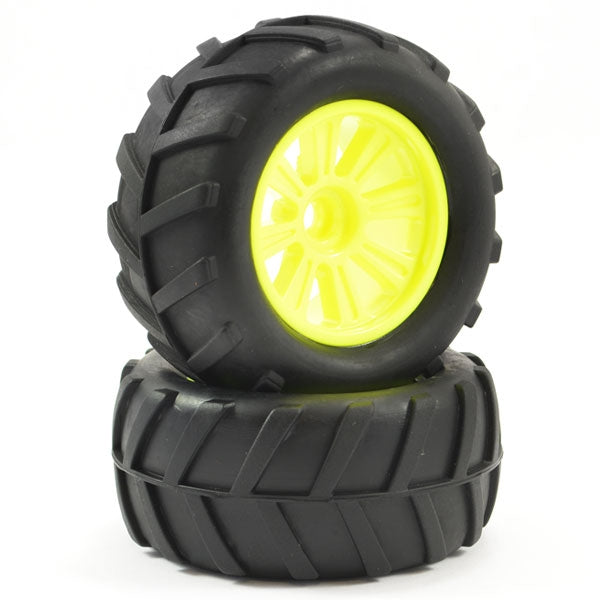 FTX COMET MONSTER FRONTMOUNTED TYRE & WHEEL YELLOW