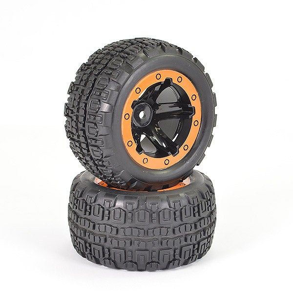 FTX TRACER TRUGGY WHEEL/TYRES COMPLETE (PR) (Orange)