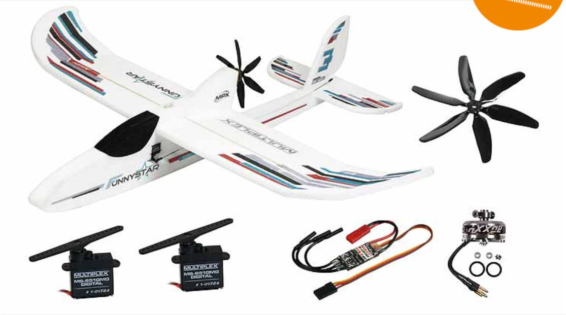 Multiplex BK + Funnystar including servos - ESC - motor - prop