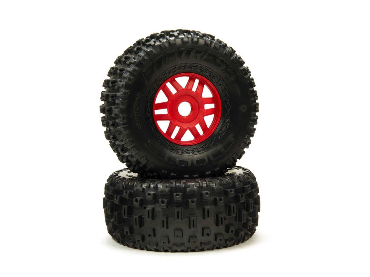 DBOOTS Fortress Tire Set Glued (Red) (2pcs)