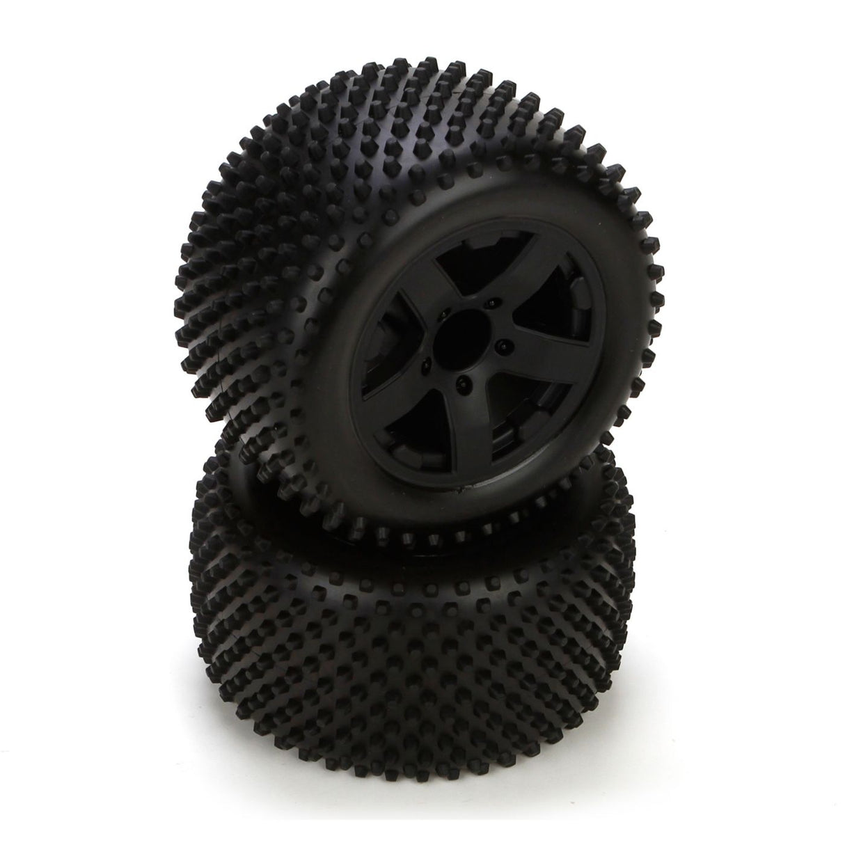 Rear TirePremountBlack Wheel(2):1:10 2wd Circuit