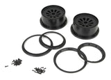 Wheel & Beadlock Set Black (2) 5T