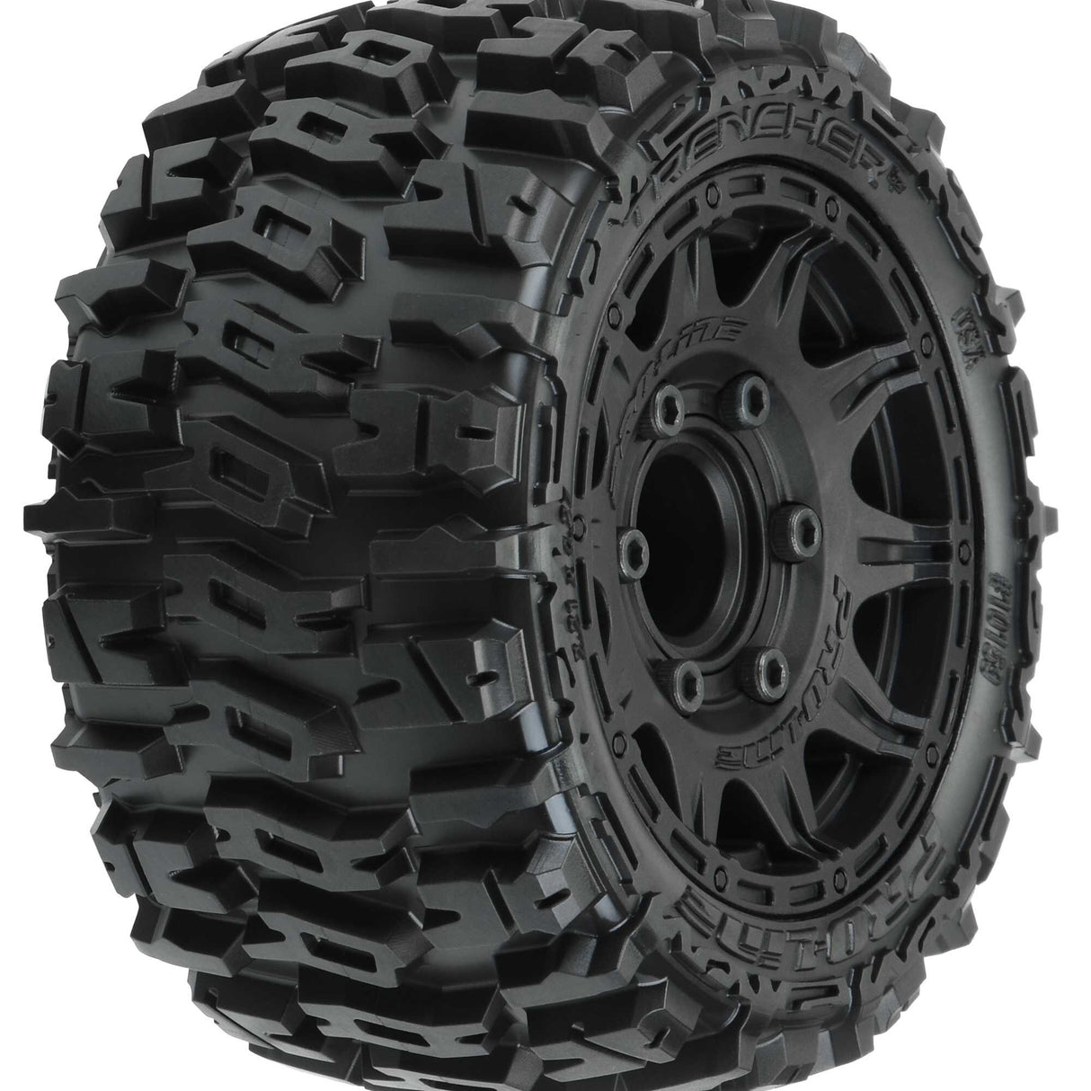 1/10 Trencher LP Front/Rear 2.8 MT Tires Mounted 12mm Blk R