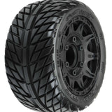 1/10 Street Fighter LP Fr/Rr 2.8 MT Tires Mounted 12mm Blk