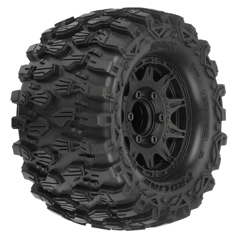 1/10 Hyrax Front/Rear 2.8 MT Tires Mounted 12mm Blk Raid (2