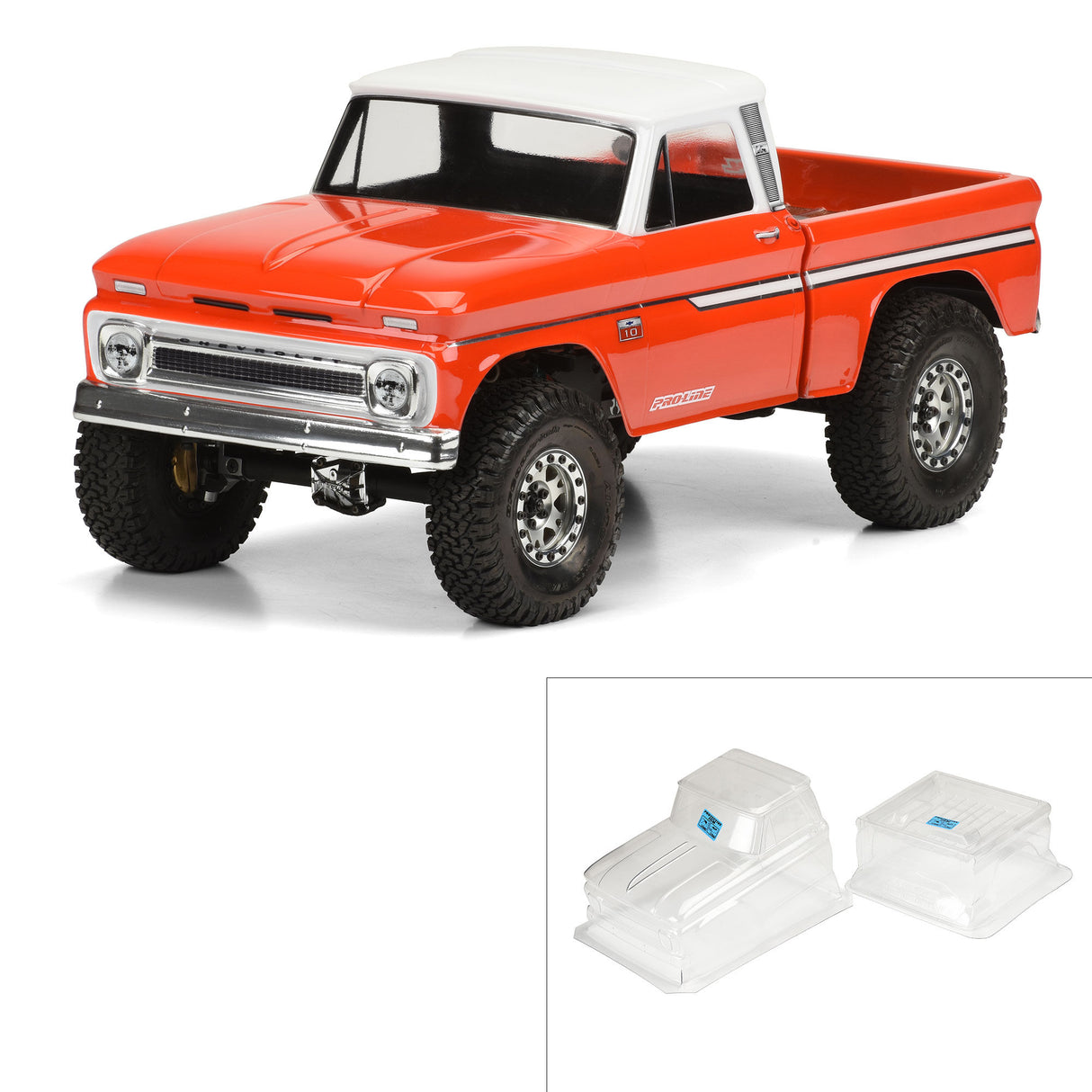 1/10 1966 Chevrolet C-10 Clear Body 12.3 (313mm) Wheelbase