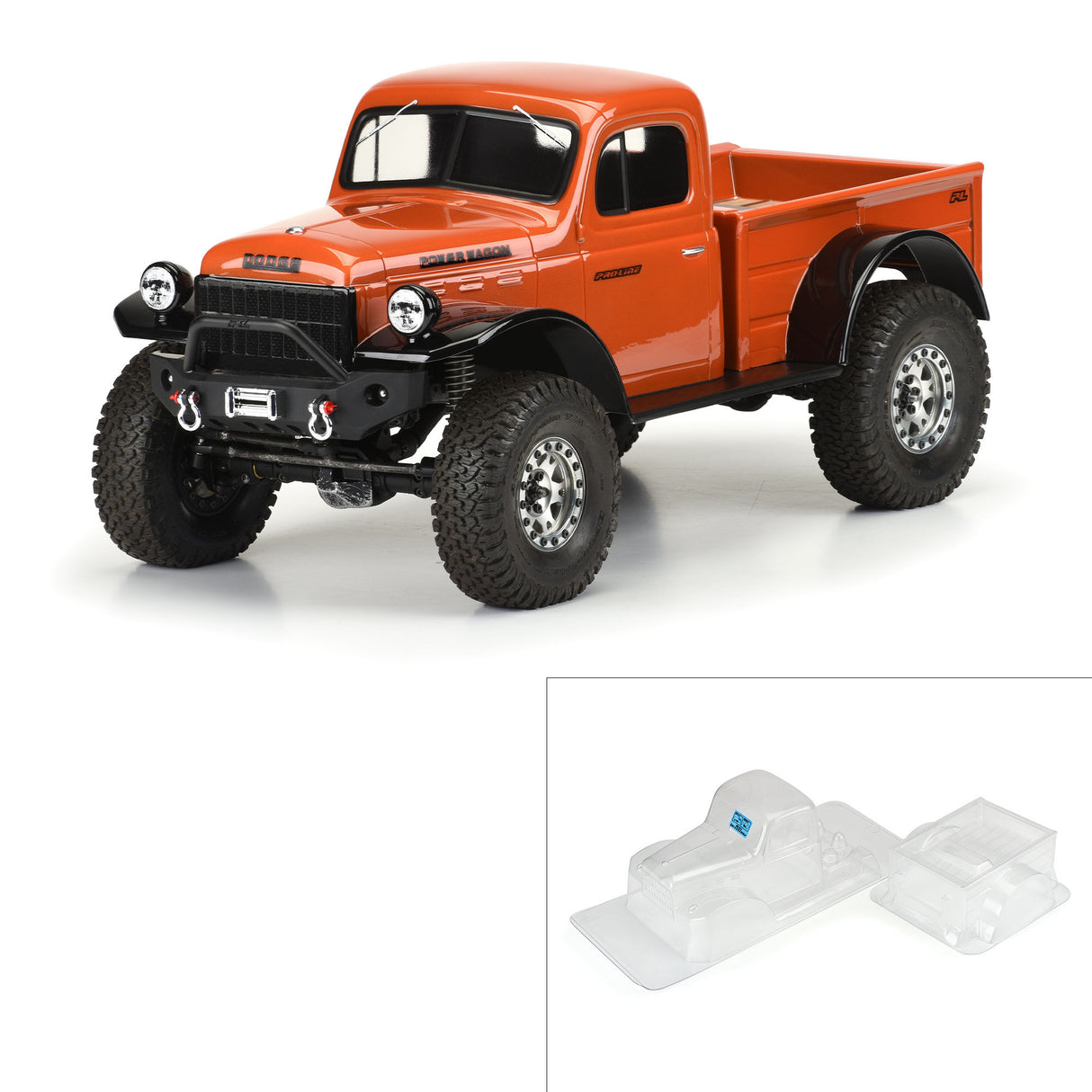 1/10 1946 Dodge Power Wagon Clear Body 12.3 (313mm) WB Craw