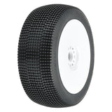 1/8 Convict S3 Front/Rear Buggy Tires Mounted 17mm White Whe