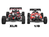 CORALLY ASUGA XLR 6S ROLLER BUGGY CHASSIS - RED (Rolling Chassis Only)