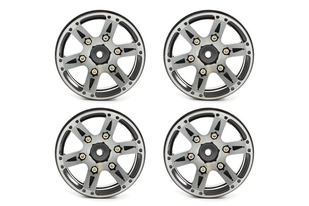 FASTRAX 1.9 inch HEAVYWEIGHT SPLIT 6-SPOKE ALLOY BEADLOCK WHEELS