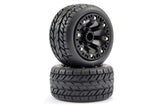 FASTRAX 1:16 EAGLE MOUNTED 8-SP BLACK (REVO/SUMM/SAV XS) TYRES & WHEELS PREMOUNTED