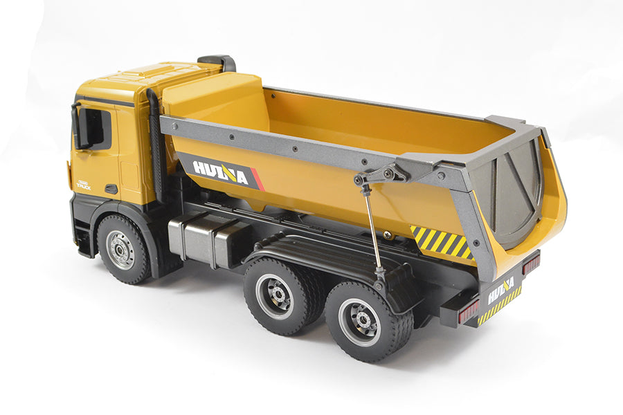 HUINA RC TIPPER/DUMP TRUCK - 10 FUNCTIONS WITH DIE CAST CAB - BUCKETS - WHEELS