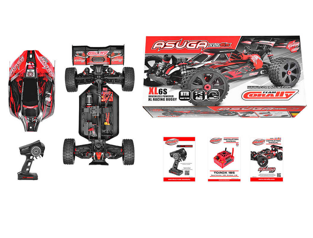 CORALLY ASUGA XLR 6S BRUSHLESS BUGGY RTR - RED