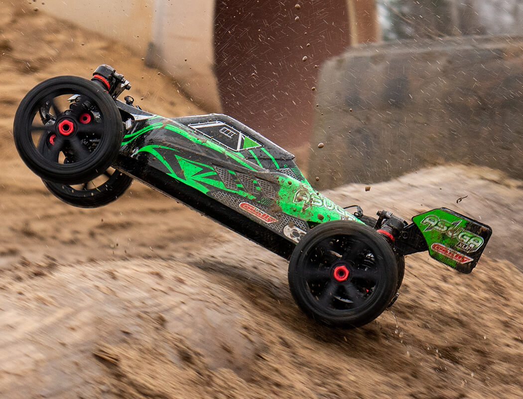 CORALLY ASUGA XLR 6S ROLLER BUGGY CHASSIS - GREEN (Rolling Chassis Only)