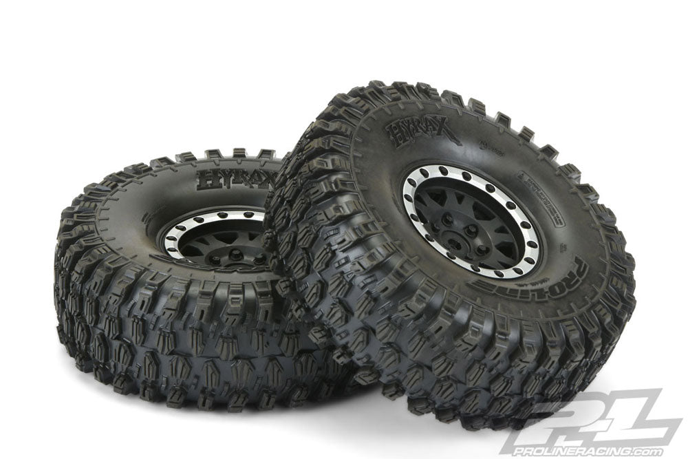 PROLINE HYRAX 1.9 Inch G8 TYRES ON IMPULSE BLK/SILV B/LOCK WHEELS - PL10128-13