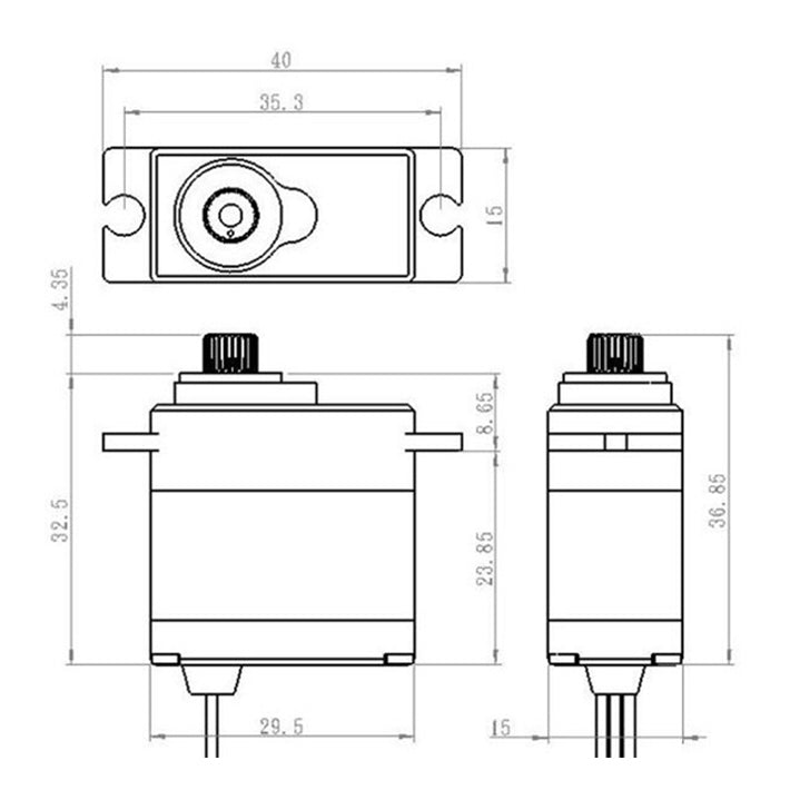 SAVOX WATERPROOF DIGITAL MINI SERVO 8KG/0.10S@6V (TRX 1/16)