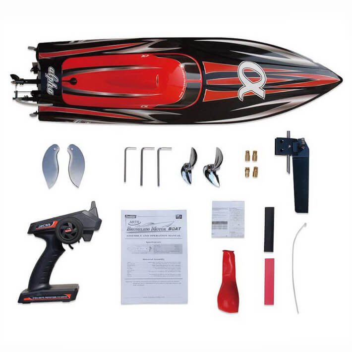 JOYSWAY ALPHA BRUSHLESS ARTR RED RACING BOAT With out Battery and Charger