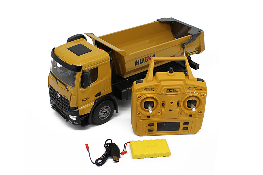 HUINA RC TIPPER DUMPTRUCK 2.4G 10CH With Die CAST CAB - DUMP BED