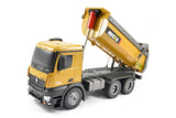 HUINA RC TIPPER/DUMP TRUCK - 10 FUNCTIONS WITH DIE CAST CAB - BUCKETS - WHEELS